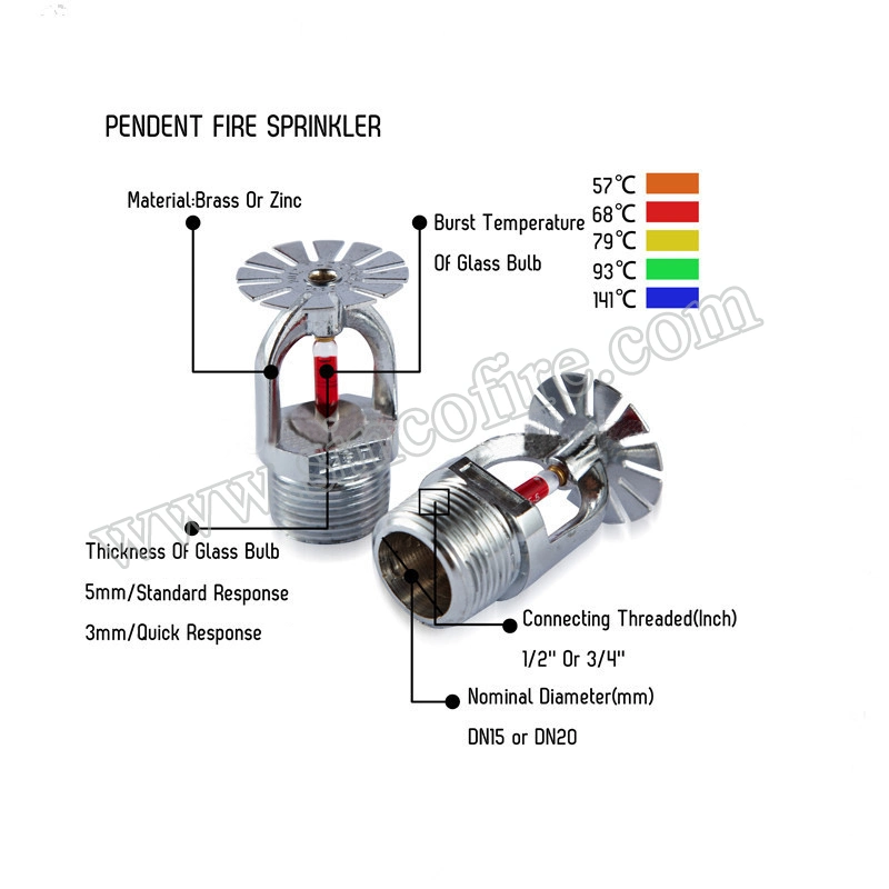 1/2 Inch 57 Degree Standard Response K5.6 Fire Sprinkler Heads