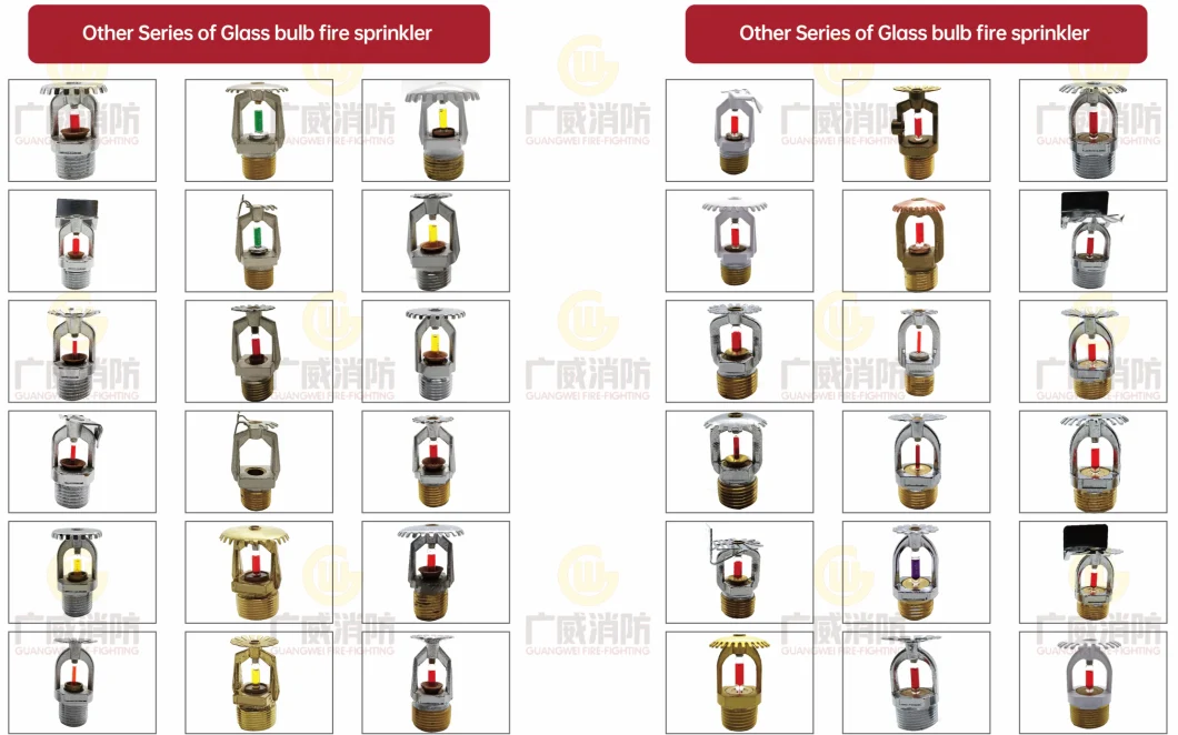 DN15 Brass Upright Fire Sprinkler Head